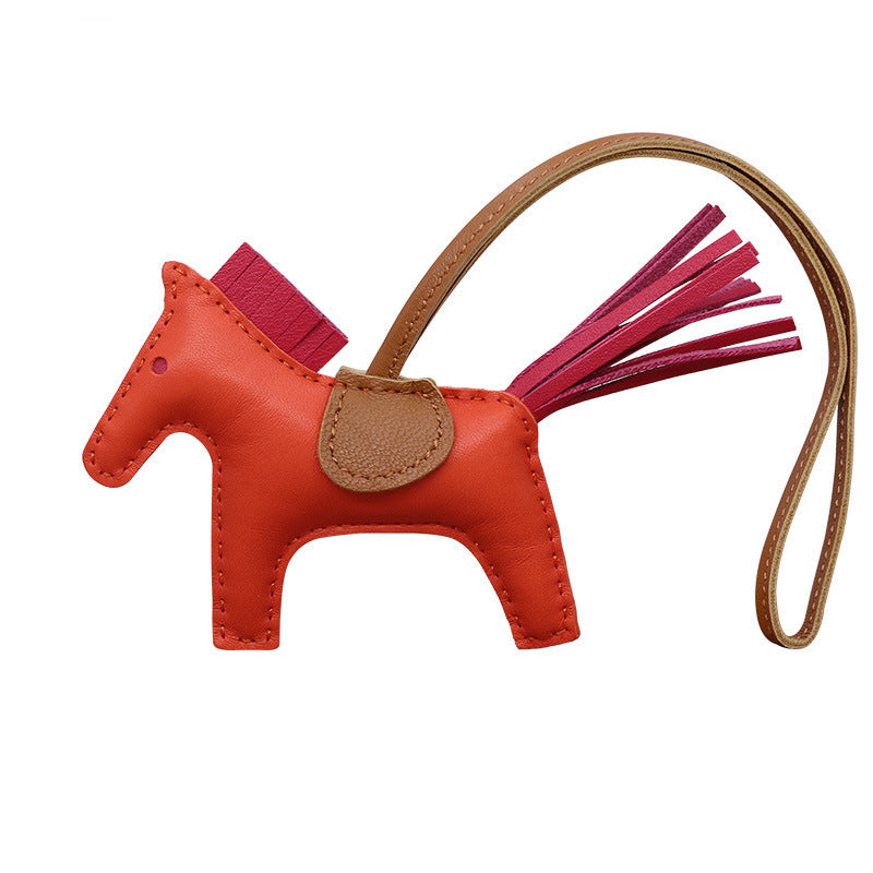 
                      
                        Craftsmanship Leather Tassel Pony Handbag Pendant Charm
                      
                    