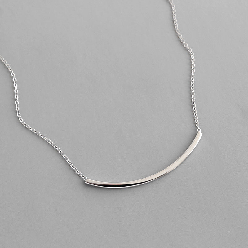 Simple Tube 925 Sterling Silver Necklace