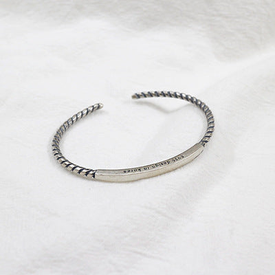 Vintage Twisted Simple Open Bangle