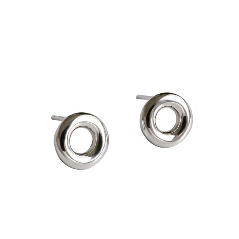 
                      
                        Simple Doughnut Geometry 925 Sterling Silver Stud Earrings
                      
                    