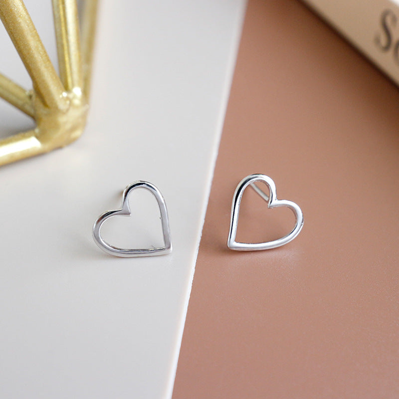 
                      
                        Promise Hollow Heart 925 Sterling Silver Stud Earrings
                      
                    