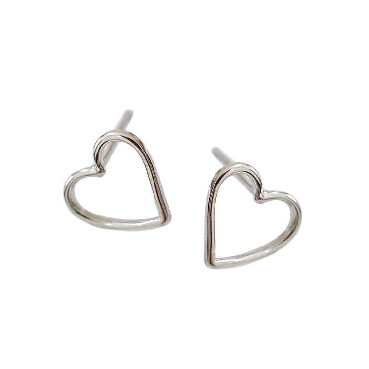 
                      
                        Promise Hollow Heart 925 Sterling Silver Stud Earrings
                      
                    