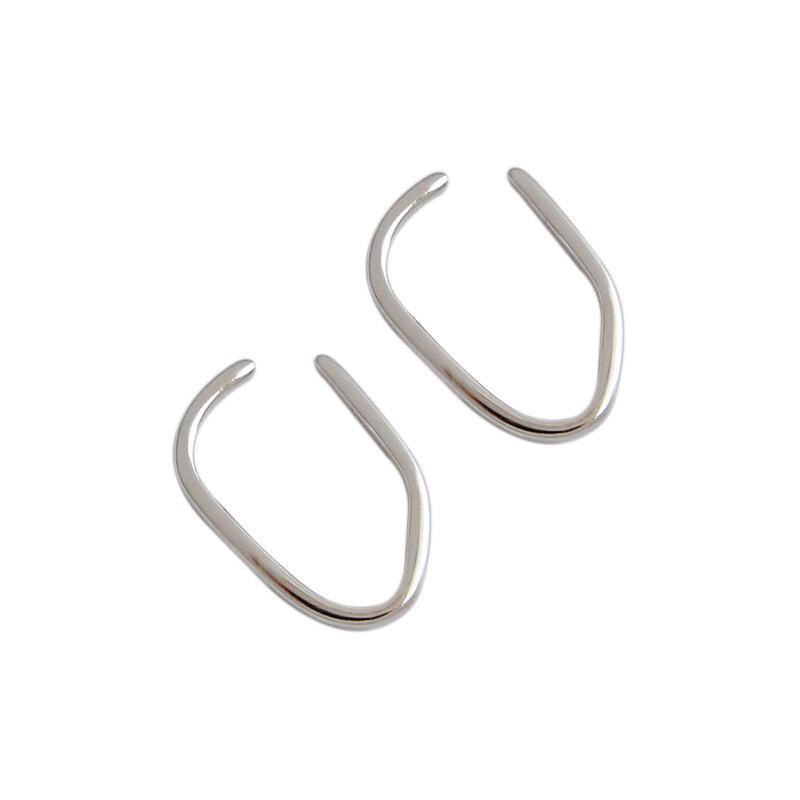 
                      
                        Minimalist Lines 925 Sterling Silver Non-Pierced Earrings
                      
                    