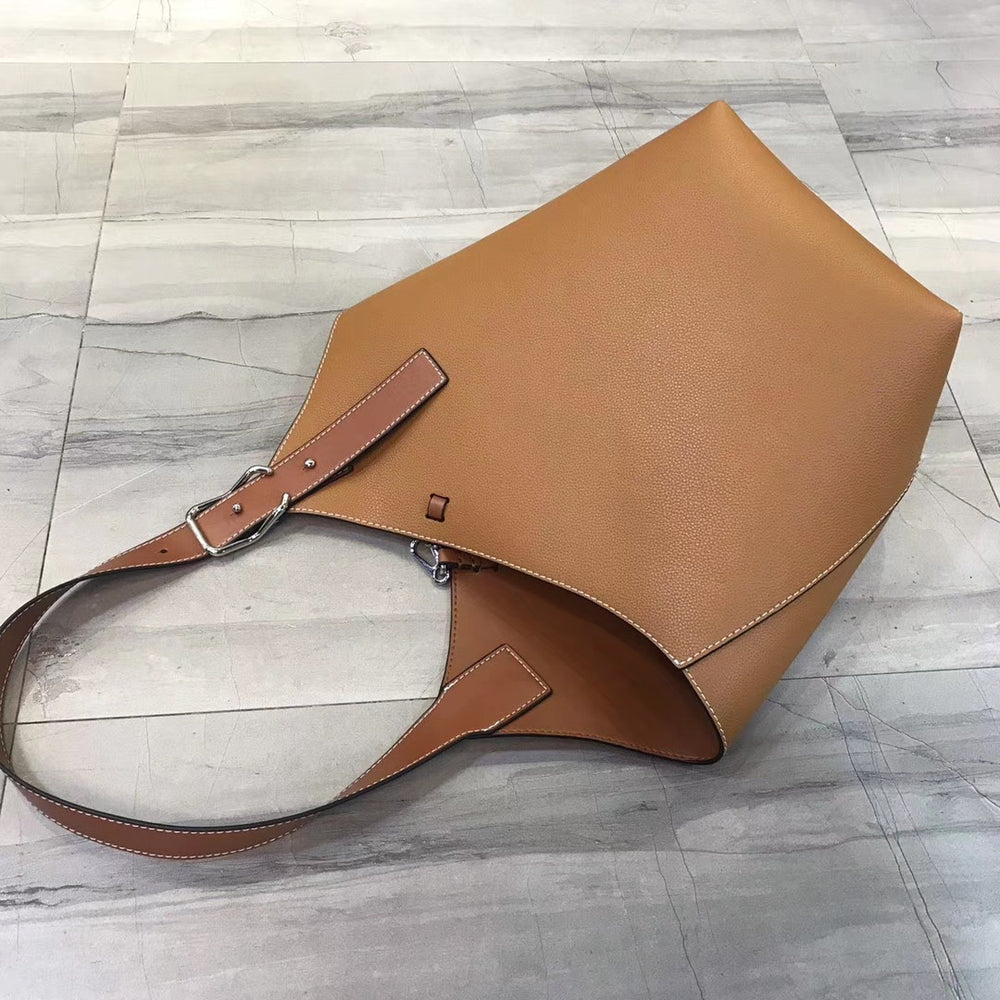 Bucket bag all-match soft leather female bag