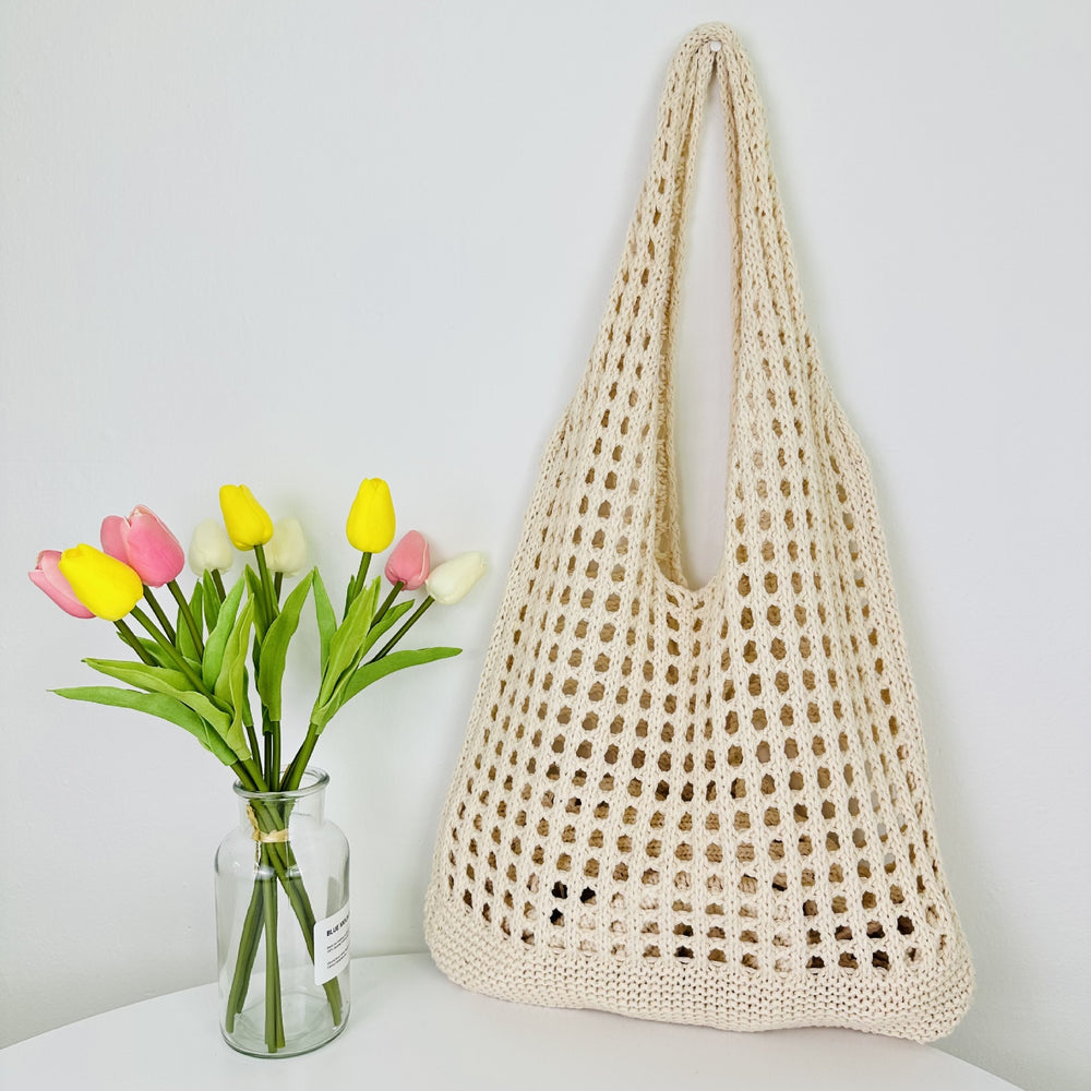 Knitted Hollow Tote Bag