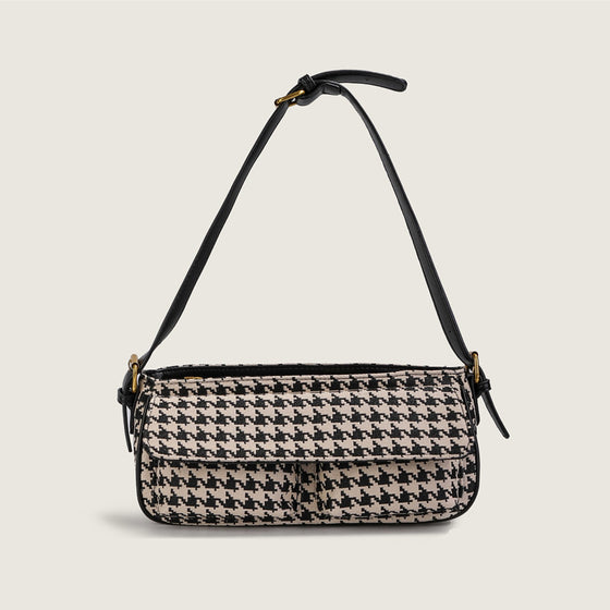 Retro Houndstooth Fashion Messenger Shoulder Bag