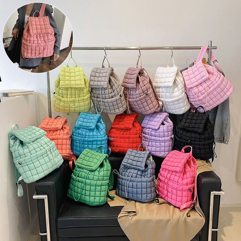 Candy Color Quilted Women Backpack