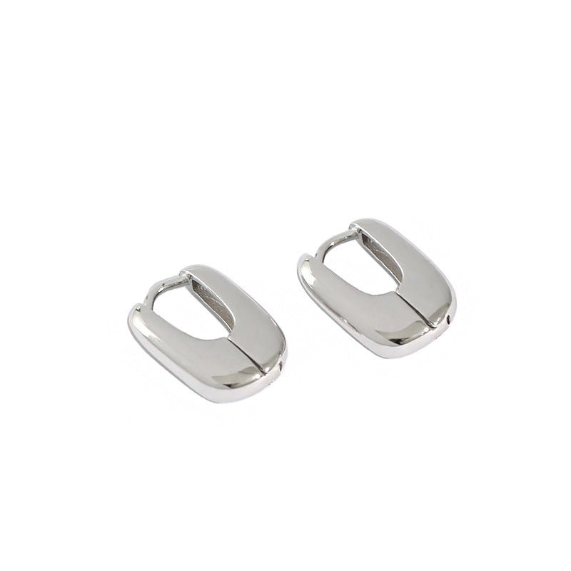 
                      
                        Casual Mini Geometric Ellips 925 Sterling Silver Hoop Earrings
                      
                    