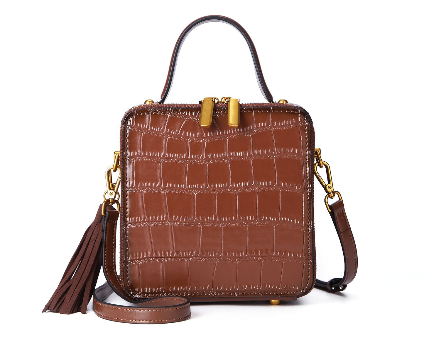 Croc Pattern Crossbody Handbag