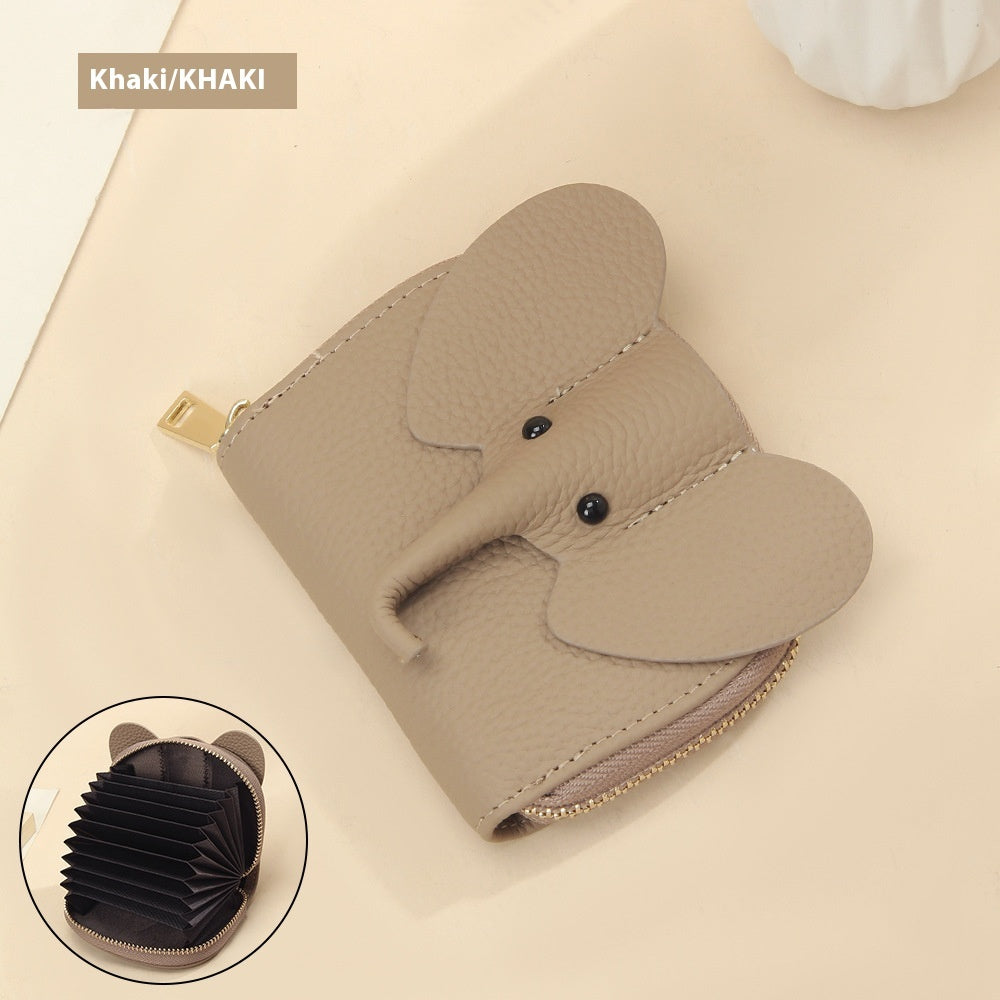 
                      
                        Leather Organ Card Holder Bags Creative Elephant Zipper Wallet Fashion Bag
                      
                    