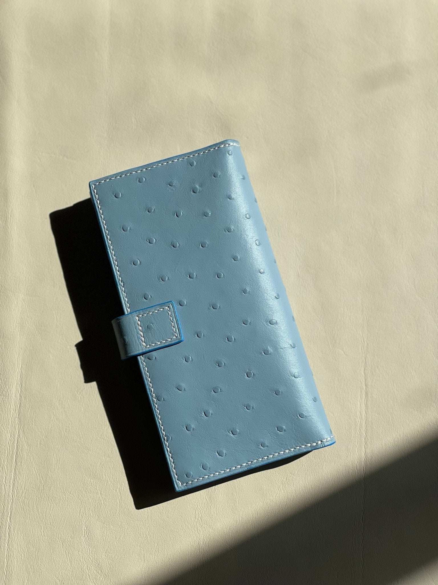 Ostrich Embossed Slim Wallet