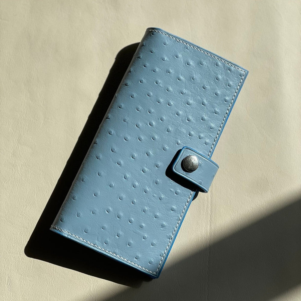 Ostrich Embossed Slim Wallet