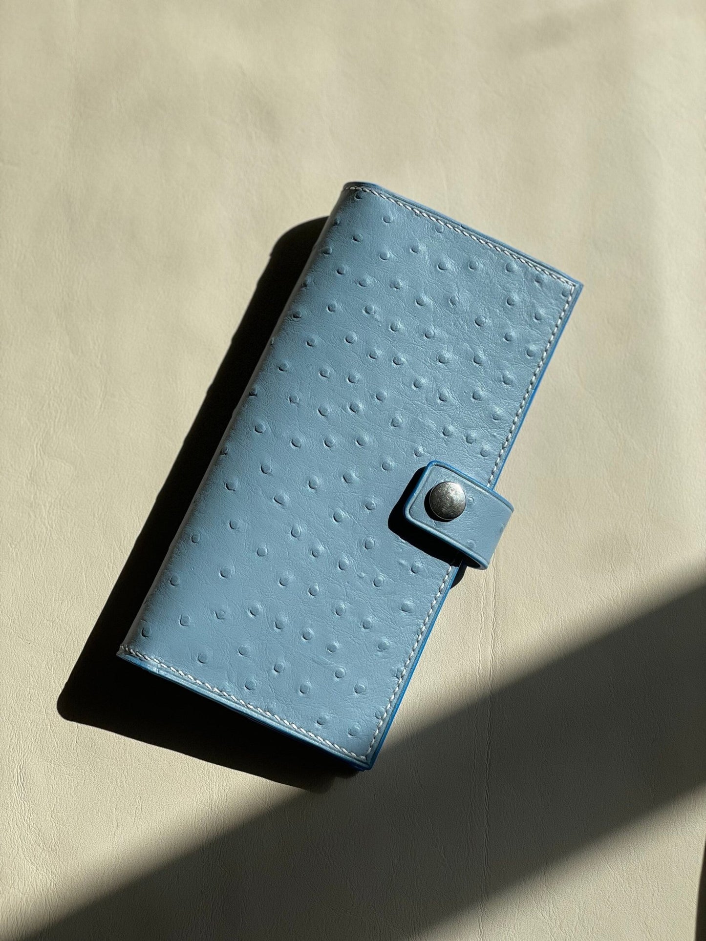 Ostrich Embossed Slim Wallet