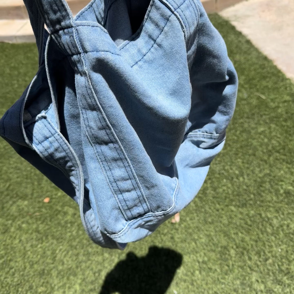 
                      
                        Load and play video in Gallery viewer, denim tote bag
                      
                    