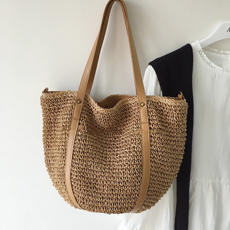 
                      
                        Retro Woven Straw Tote Bag
                      
                    