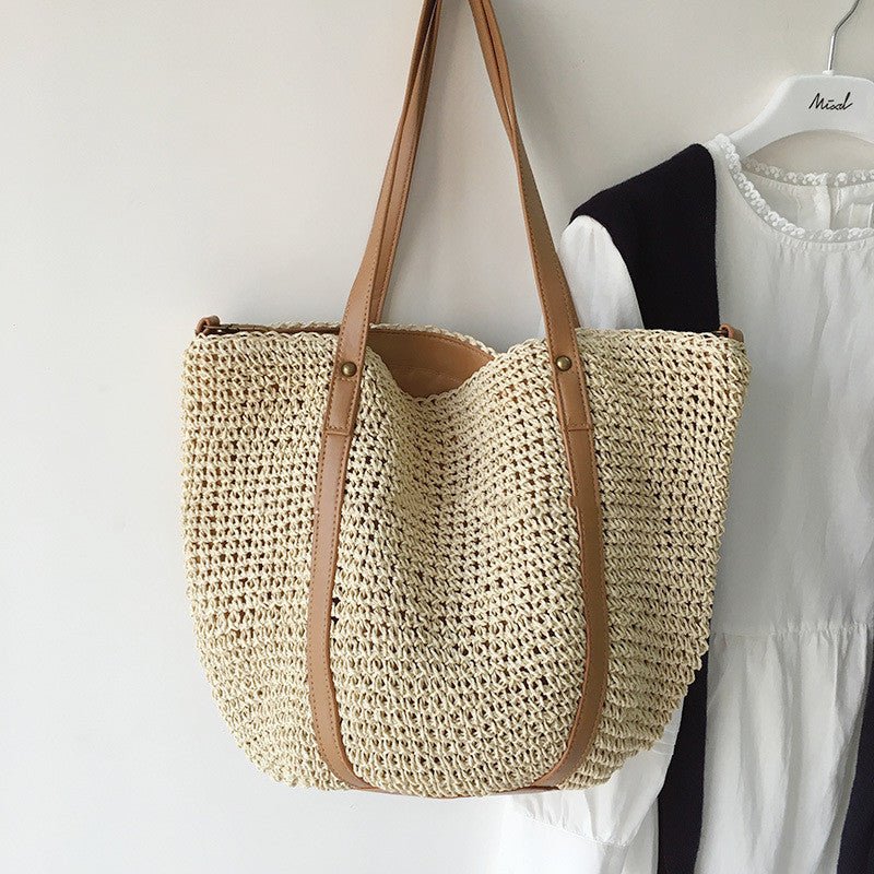 
                      
                        Retro Woven Straw Tote Bag
                      
                    