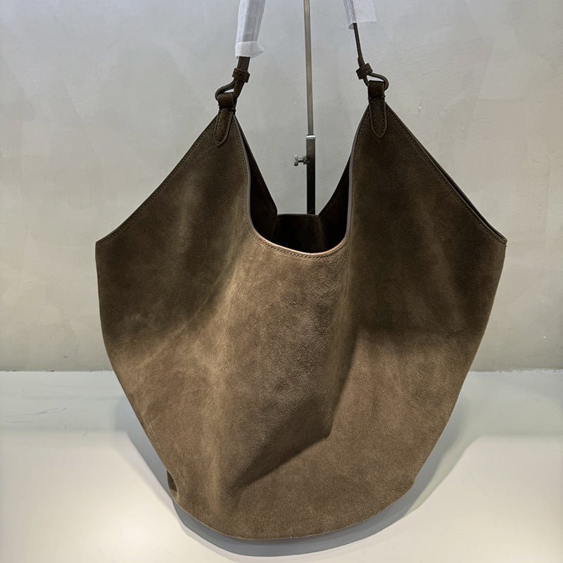 
                      
                        Suede Bucket Bag, Large Capacity Leather Purse
                      
                    